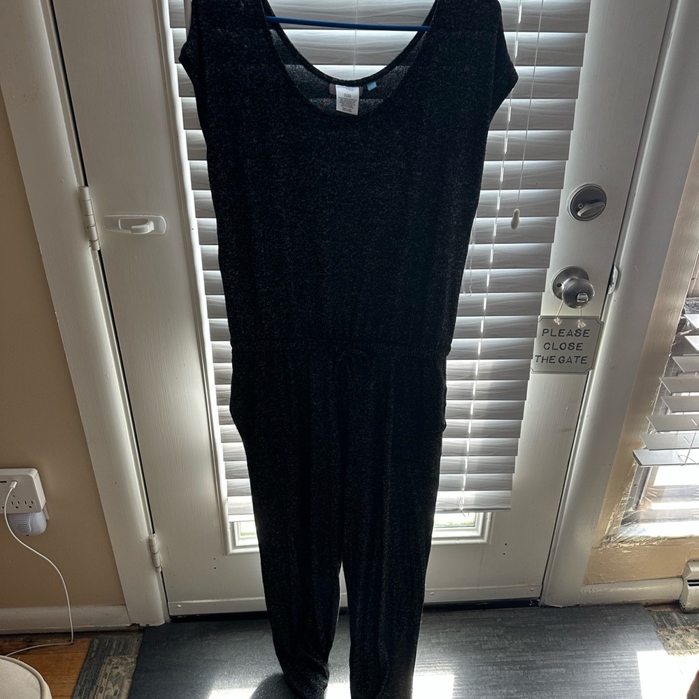 Serra Black Jumpsuit with Fitted Bodice and Wide Leg